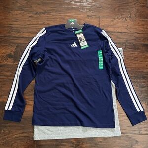 Adidas youth long short sleeves tees 2pack XL
